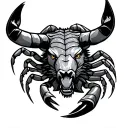 lion bull scorpion tattoo design idea