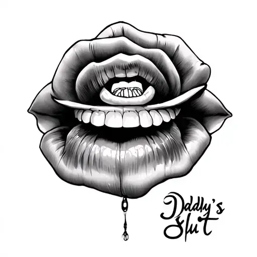 Daddy's Slut tattoo design idea