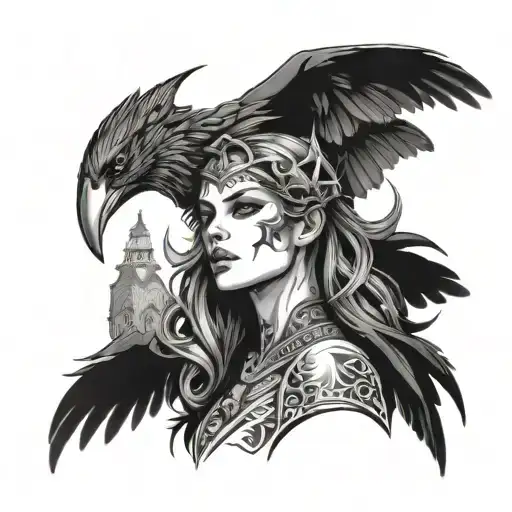 the morrigan transforming tattoo design idea