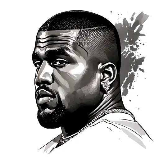 Kanye west and 50 cent  tattoo design idea