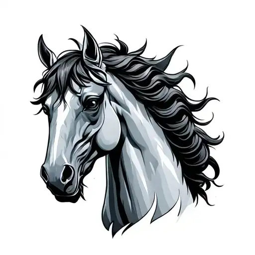 Demon Horse tattoo design idea