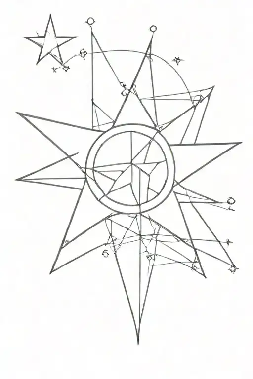 nautical star tattoo design idea
