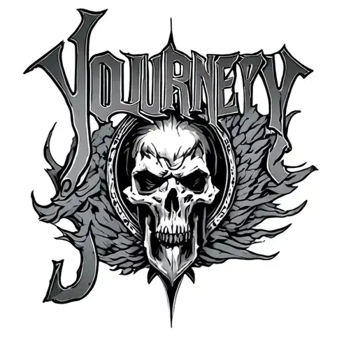 valhalla text "Journey tattoo design idea