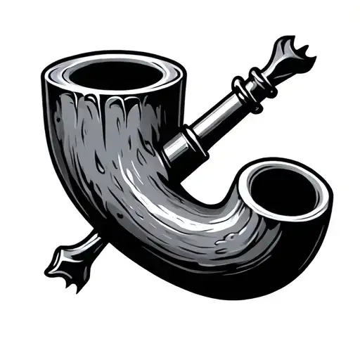 pipe tattoo design idea