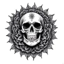 skull mandala tattoo design idea