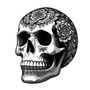 skull mandala tattoo design idea