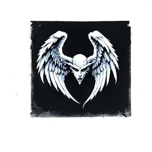 Angel And Demon Wings tattoo design idea
