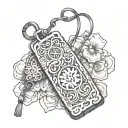 japanese omamori charm tattoo design idea