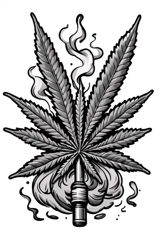 weed joint surrounded by smoke fore arm tattoo tattoo design idea