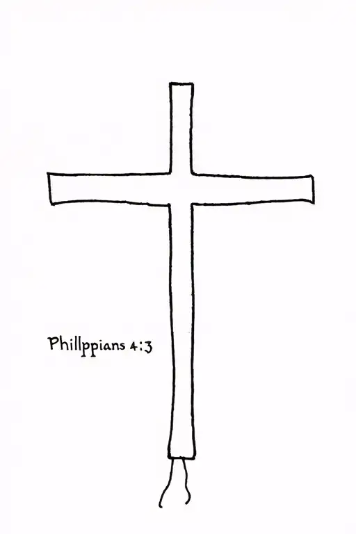 Philippians 4:13 along side a cross tattoo tattoo design idea