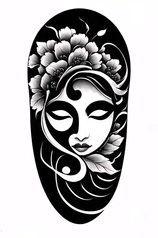 zen stroke of simplicity tattoo design idea