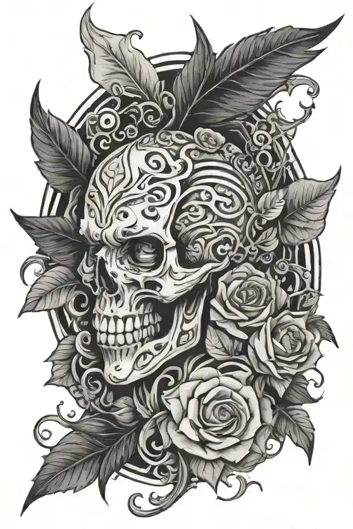 mor and someting cool around it tattoo design idea
