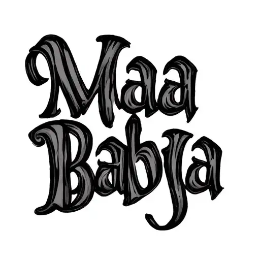"Maa Baba" Sanskrit tattoo design idea