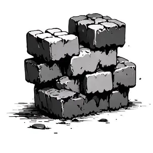 Bricks tattoo design idea