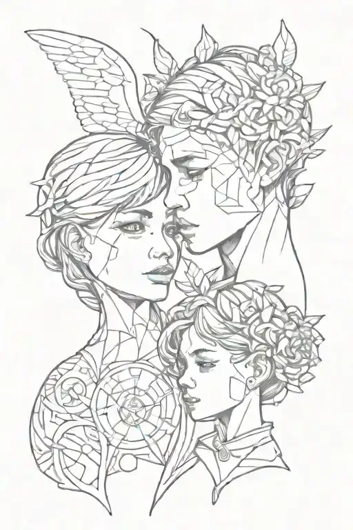 big brother & little sis bond feeling etc tattoo design idea