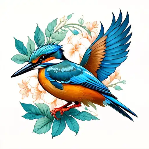 Kingfisher tattoo design idea