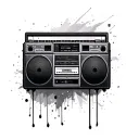 Boombox tattoo design idea