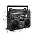 Boombox tattoo design idea
