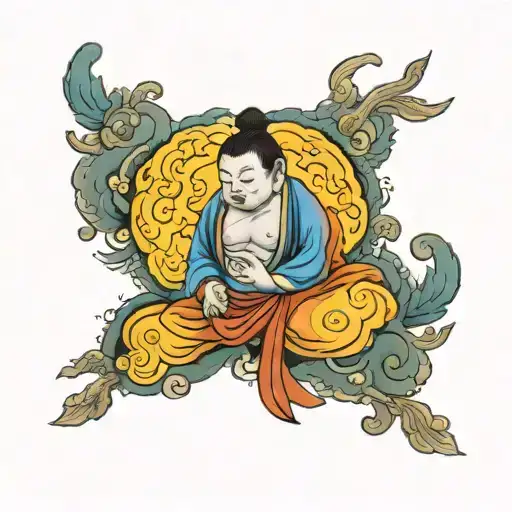 buddhism ancient mythology  tattoo design idea