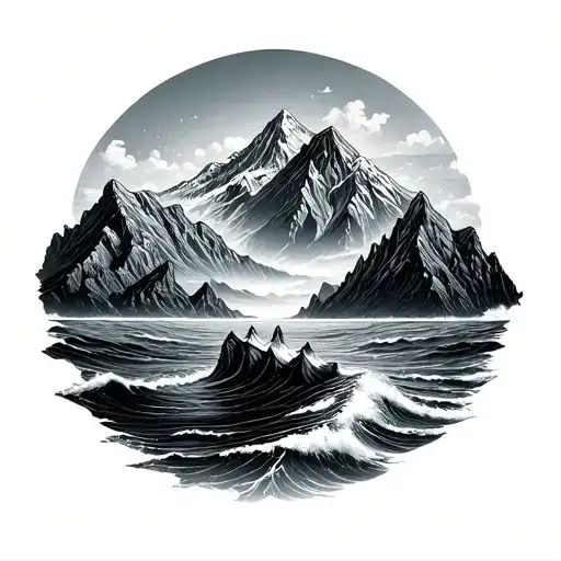 world, Travel, Mindfullness, Mountain, Ocean, tattoo design idea