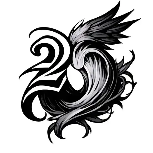 number 2004 tattoo design idea