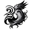 number 2004 tattoo design idea