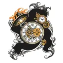 Time passing was turbulent tattoo design idea