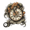 Time passing was turbulent tattoo design idea