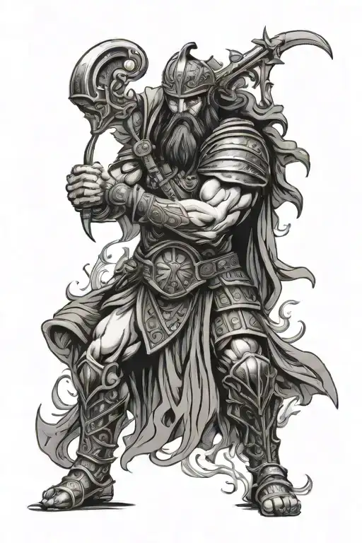 greek god ares god of war tattoo design idea