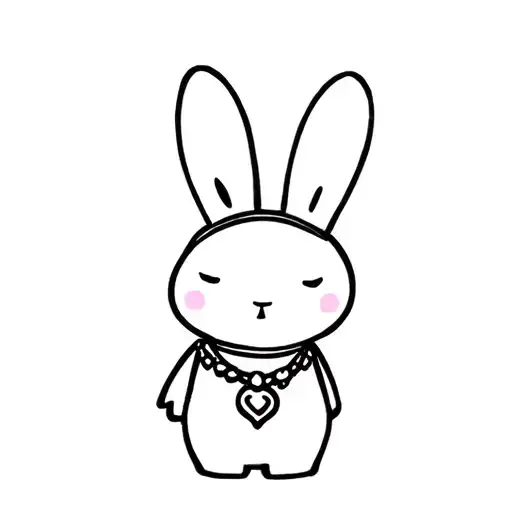 Miffy with Armenian jewellery standing tattoo design idea