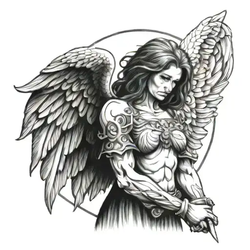 arch angel michael tattoo design idea