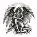arch angel michael tattoo design idea