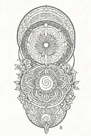 zen circle letting go tattoo design idea