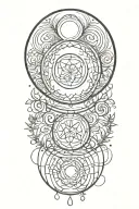 zen circle letting go tattoo design idea