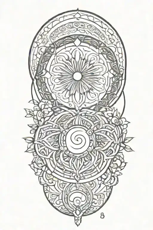 zen circle letting go tattoo design idea