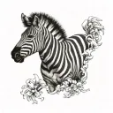 zebra tattoo design idea