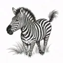 zebra tattoo design idea