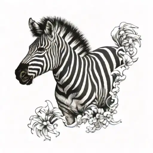zebra tattoo design idea