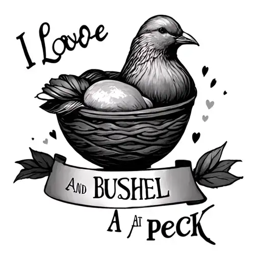 I Love You A Bushel And A Peck tattoo design idea
