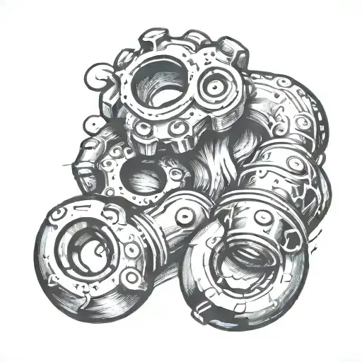 brass knuckles tattoo design idea