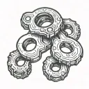 brass knuckles tattoo design idea