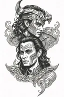 loki and michael jackson tattoo design idea