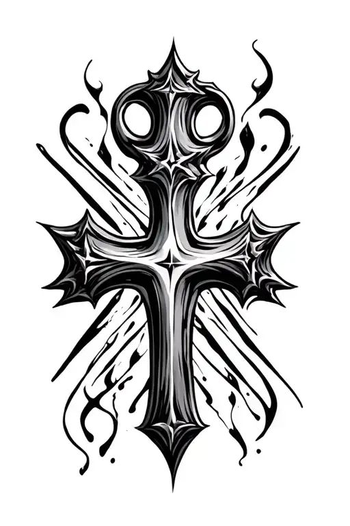 3 Nail Cross tattoo design idea