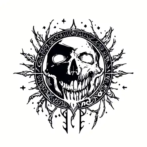 Sleep Token band logo incorporated representing tattoo design idea
