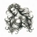 Virgo maiden tattoo design idea