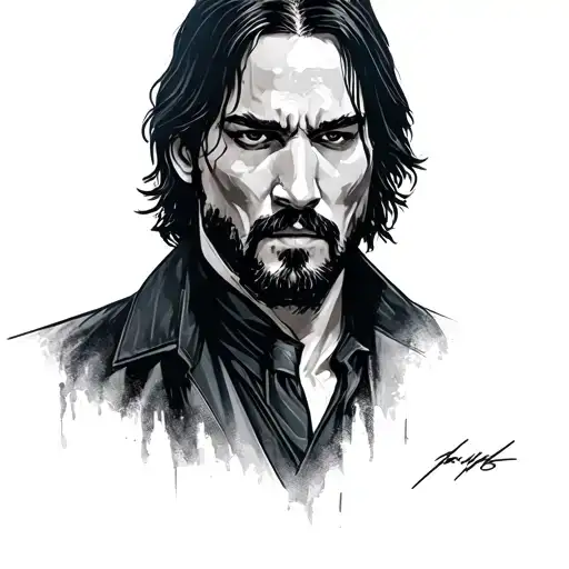 john wick tattoo design idea