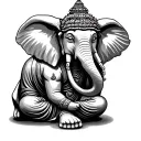 Buddha Elephant tattoo design idea