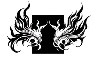 Twin Flames tattoo design idea