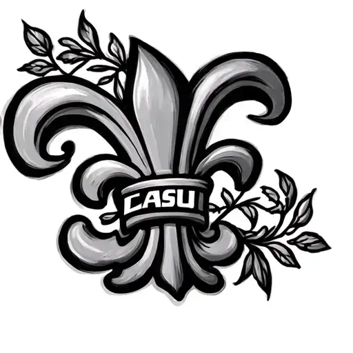 LSU Fleur de Lis Cajun tattoo design idea