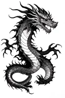 dragon wrapped around arm sleeve tattoo design idea